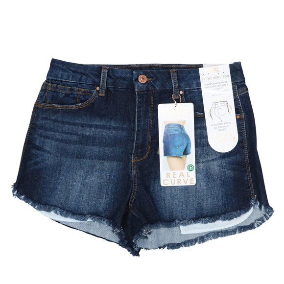 Rewash Pants - Rewash Curvy Fit Cutoff Hem Denim Shorts NWT
